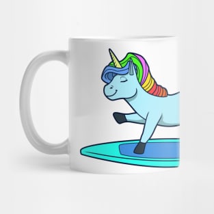 Cartoon Unicorn Does SUP Yoga Mug